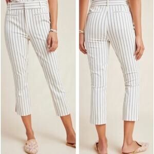 Anthropologie Essential Slim Striped Crop Pants sz 6